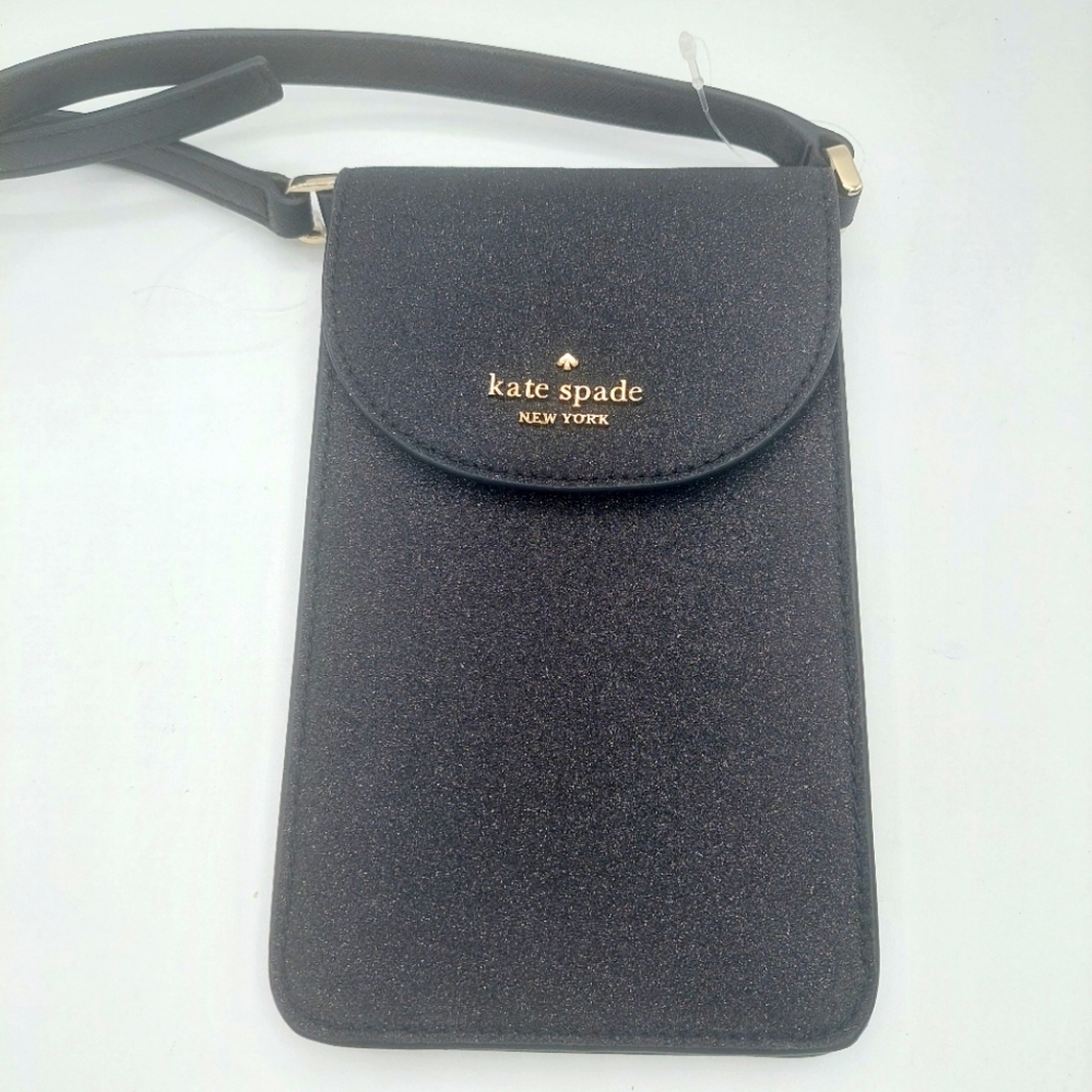 Kate Spade crossbody for essentials in black glitter